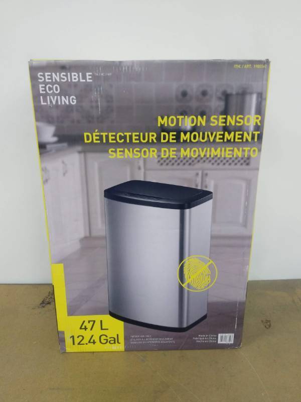 EKO 47L Stainless Steel Motion Sensor Trash Can