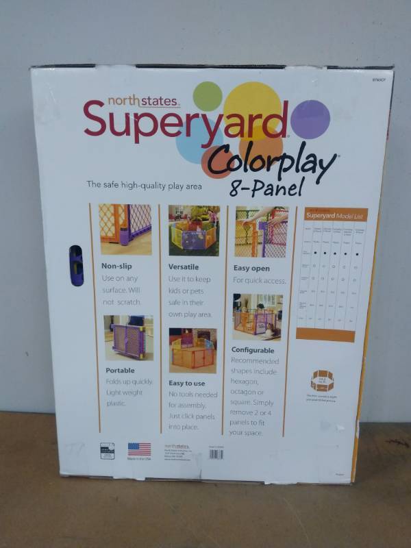 lot 17 image: North States 8-Panel Superyard Colorplay Playard