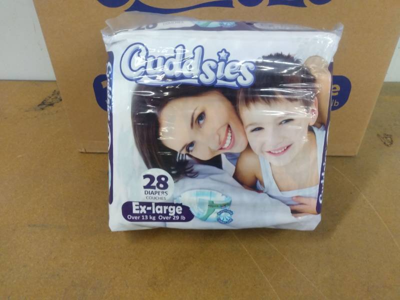 lot 24 image: Cuddsies Baby Diapers Size X-Large case pack (224 diapers total)