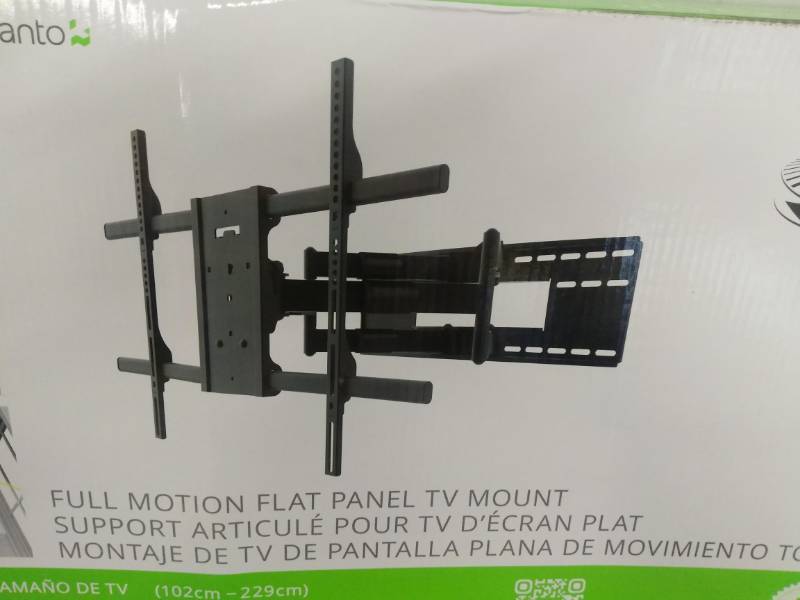lot 27 image: Kanto FMX3 Full Motion TV Wall Mount  Supports 40-90 inch Television Monitors and Safety NEW