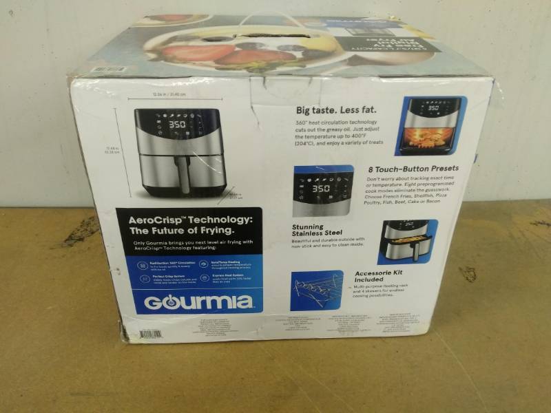 lot 34 image: Gourmia 6 Qt Digital Air Fryer Aero Crisp