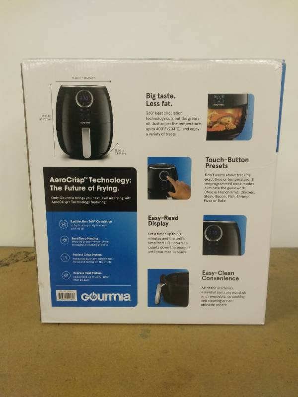 lot 1 image: Gourmia Free Fry 5 Qt, Digital Air Fryer GAF575