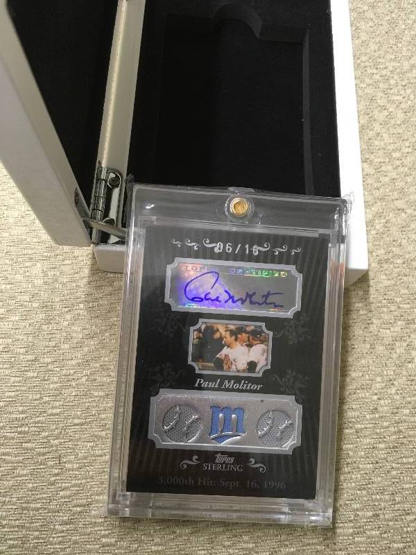 lot 35 image: Paul Molitor Signed Jersey Card - Only 10 Made