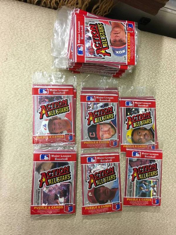 lot 38 image: MLB Action All-stars Cards & Puzzles