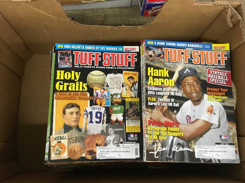 lot 50 image: Box Of Tuff Stuff Baseball Magazines