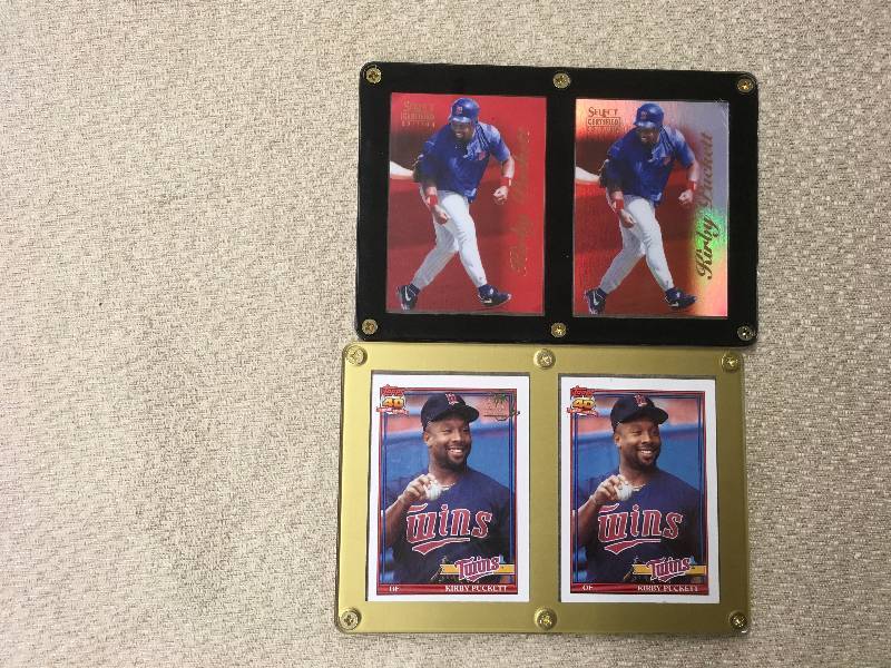 lot 60 image: Two Kirby Puckett Card Plaques