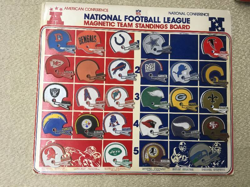 lot 75 image: Vintage NFL Magnetic Team Standings Board