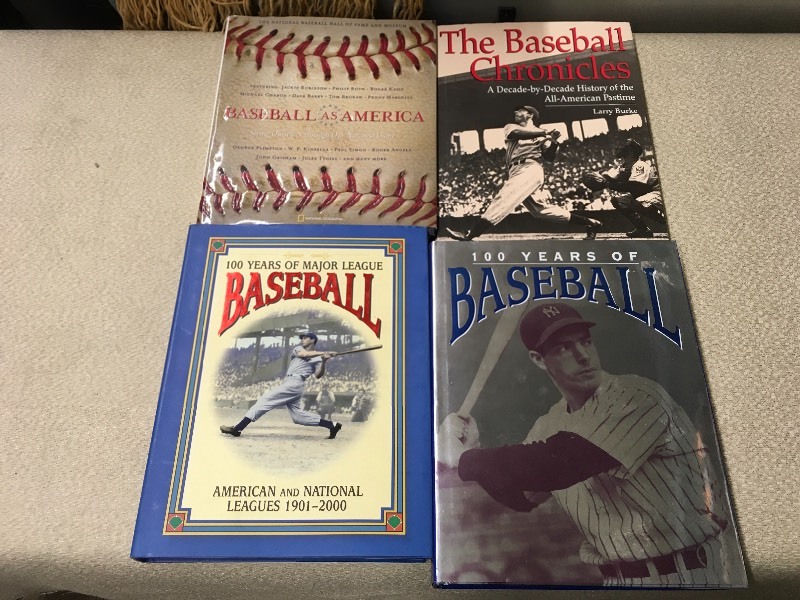 lot 100 image: Four Baseball Coffee Table Books