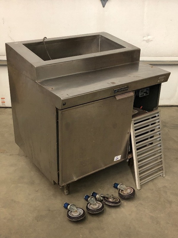 lot 1 image: Delfield Food Prep Table With Refrigerator