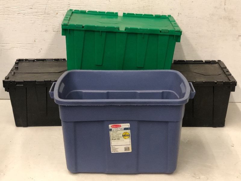 lot 20 image: (4) Plastic Storage Totes