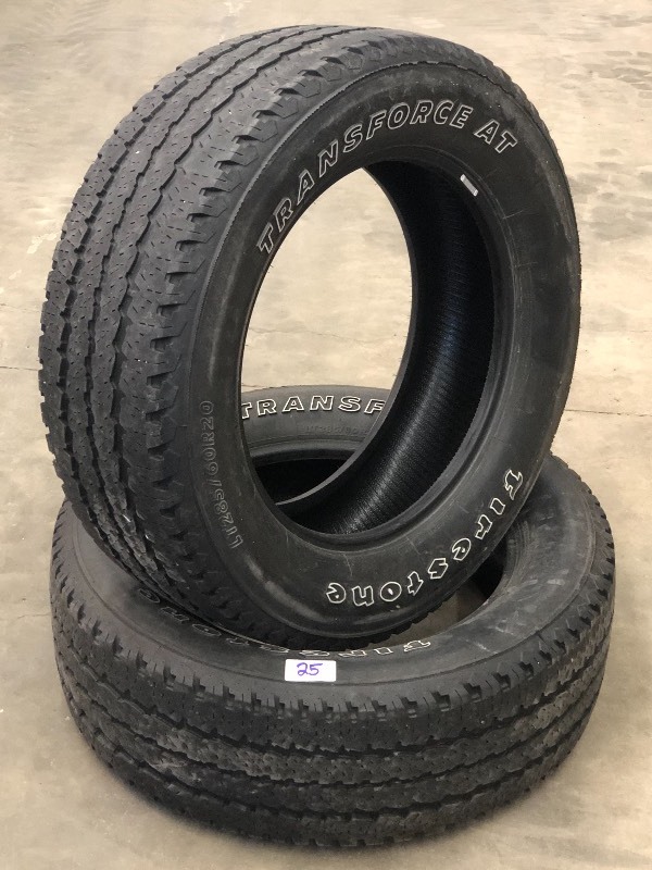 lot 25 image: (2) Firestone Truck Tires