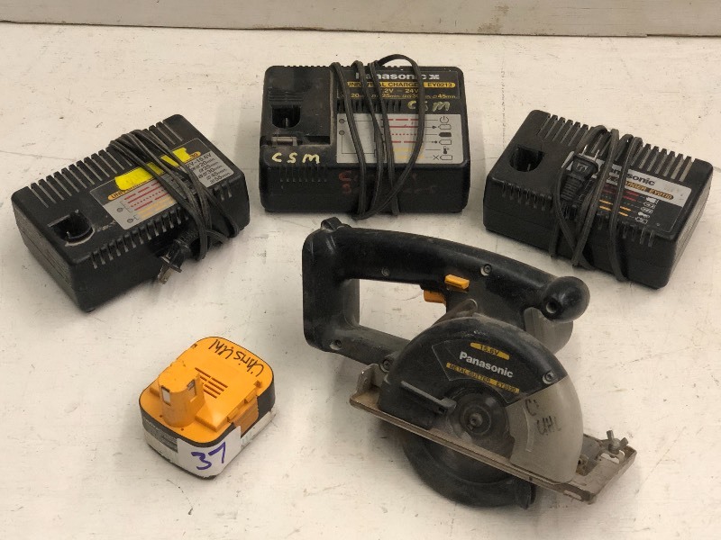 lot 37 image: Panasonic Metal-Cutting Saw Set