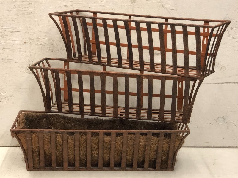 lot 79 image: (3) Steel Planter Boxes
