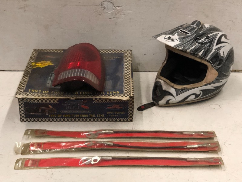 lot 97 image: Tail Light, Tailgate Cables, Motocross Helmet