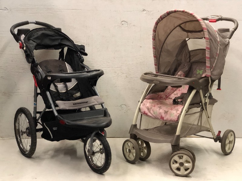 lot 105 image: Collapsible Jogging Stroller & Baby Stroller