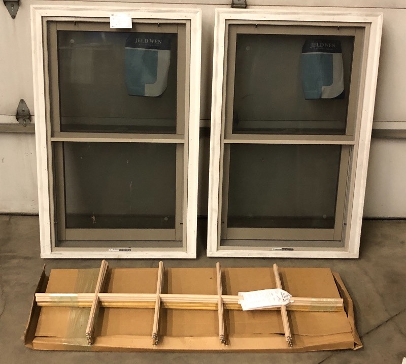 lot 60 image: (2) Windows & Bundle Of Window Grids