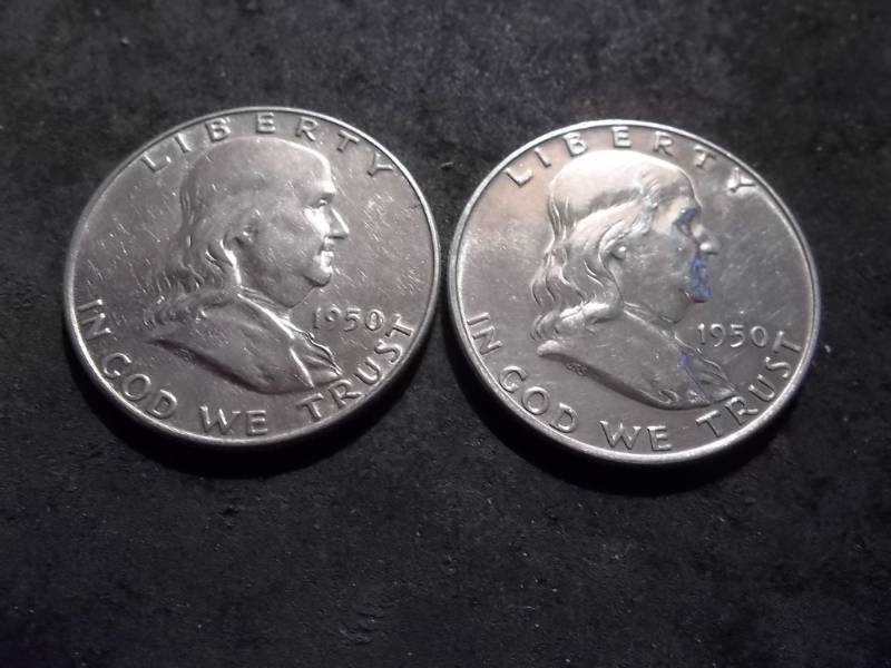 1950, 1950 D Franklin Half Dollars