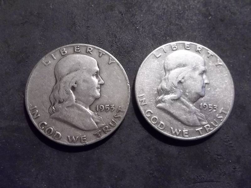 1953 D,S Franklin Half Dollars