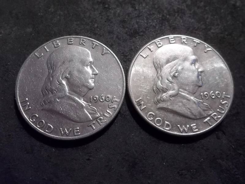 1960, 1960 D Franklin Half Dollars