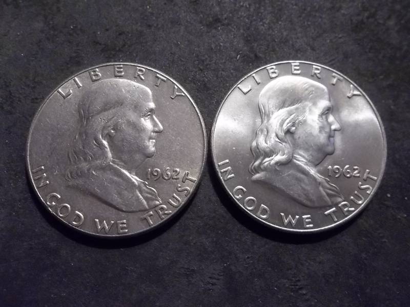 1962, 1962 D Franklin Half Dollars