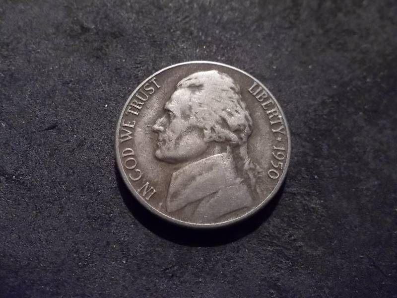 1950 D Jefferson Nickel Key Coin In The Set.