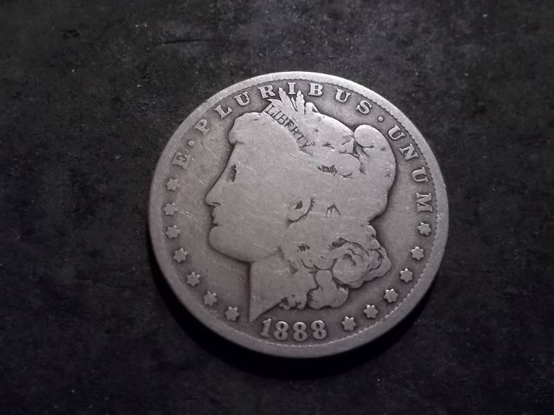 1888 O Hot Lips Morgan Silver Dollar