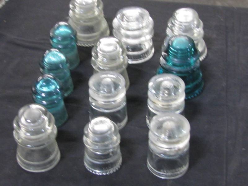 lot 12 image: Glass Insulators