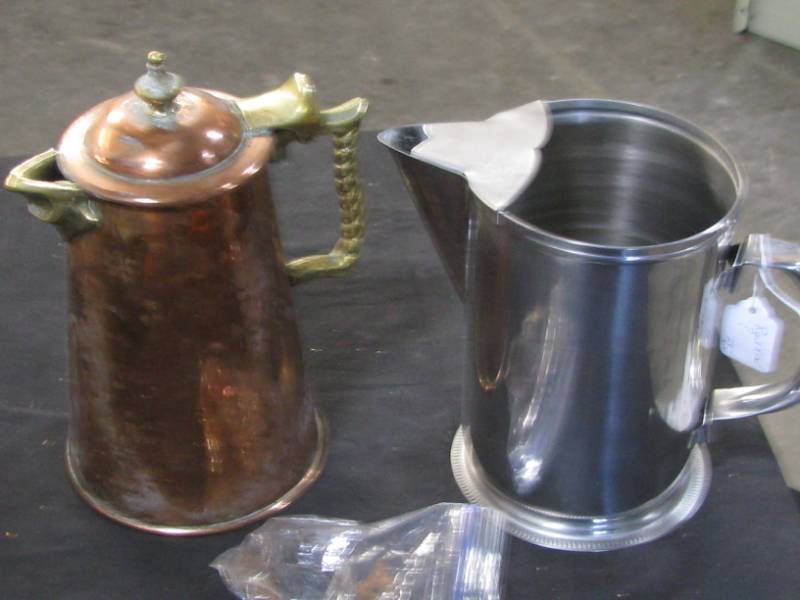 lot 33 image: CopperBrass Coffee Pot
