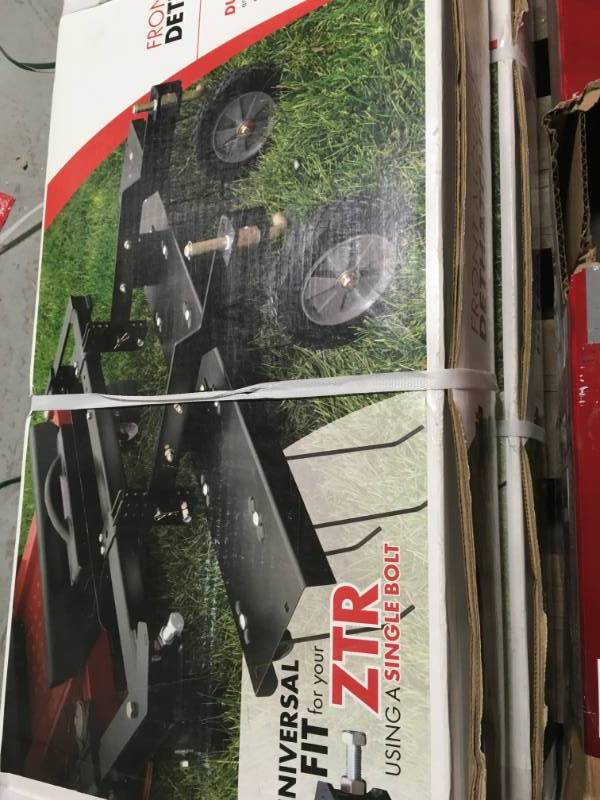 lot 11 image: Brinly-Hardy 48 in. Front Mount Dethatcher for ZTR Mowers not used