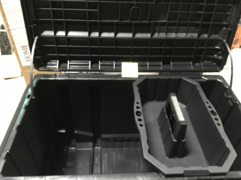 lot 12 image: Husky 37 in. Mobile Job Box Utility Cart Black in very good condition