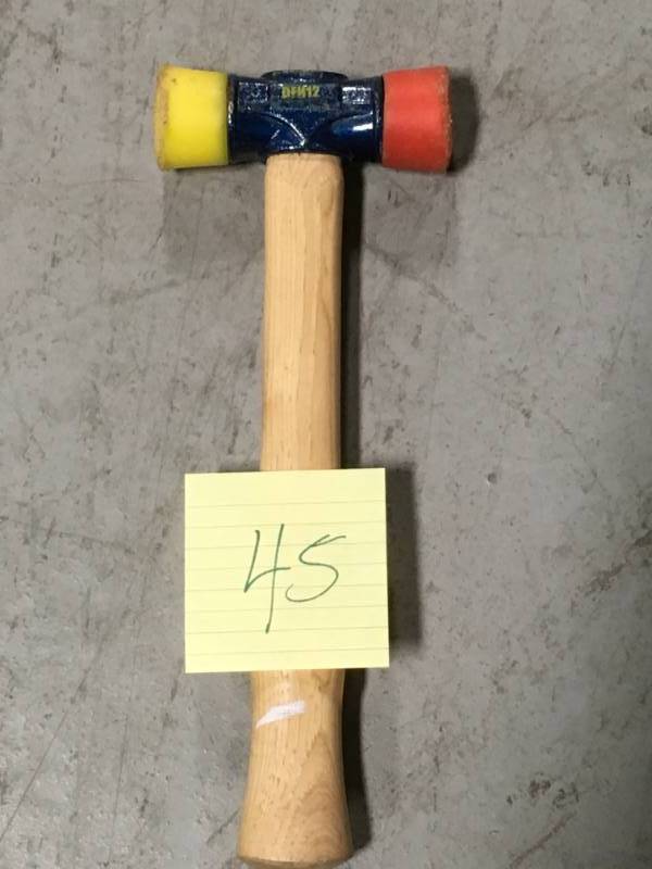 lot 45 image: Estwing 12 oz. Double-Face Soft Hammer in very good condition