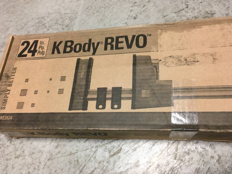 lot 57 image: BESSEY 24 in. K Body REVOlution (KRE) Parallel Clamp with Composite Plastic Handle and 3-3 4 in. Throat Depth in very good condition