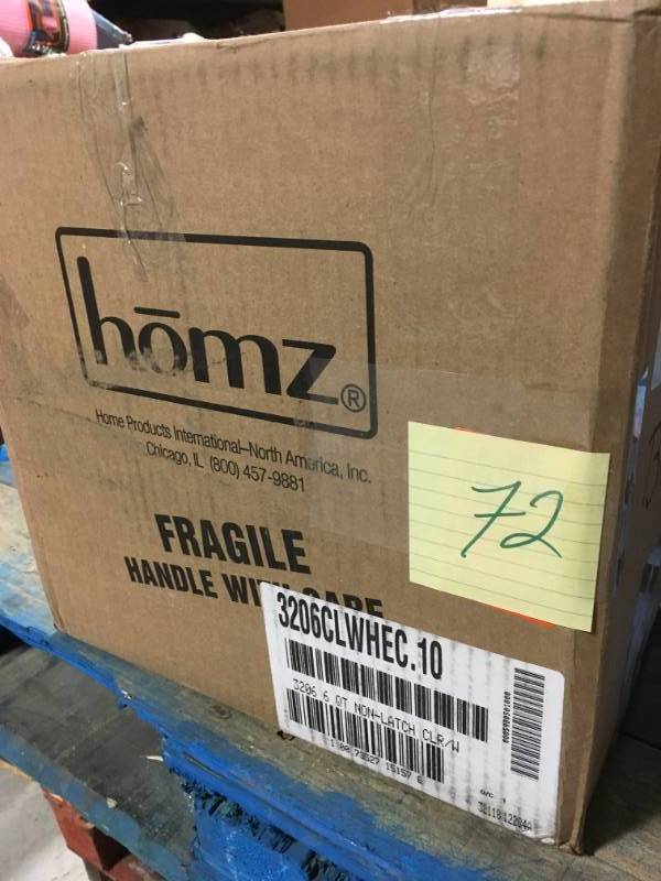 lot 72 image: HOMZ 6 Qt. Clear Shoe Box (Set of 10) not used