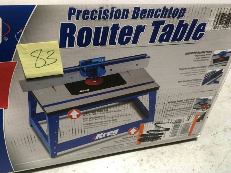 lot 83 image: Kreg Precision Bench Top Router Table in very good condition