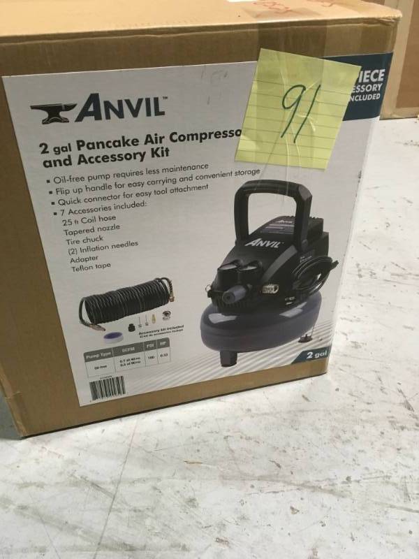 lot 91 image: ANVIL 2G Pancake Air Compressor in very good condition