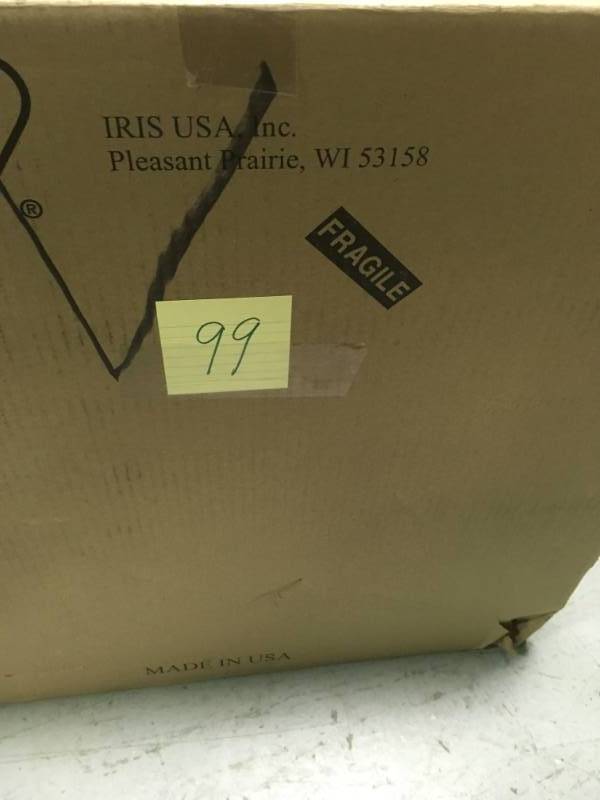 lot 99 image: IRIS 82 Qt. Weathertight Store-It-All Storage Bin in Black