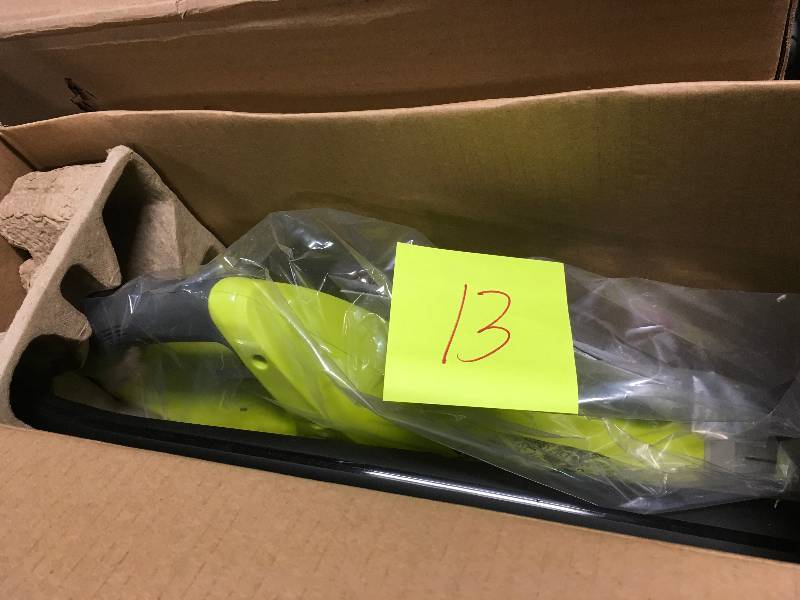lot 13 image: RYOBI ONE 120 MPH 18-Volt Lithium-Ion Cordless Hard Surface Leaf BlowerSweeper - Battery and Charger Not Included in very good condition