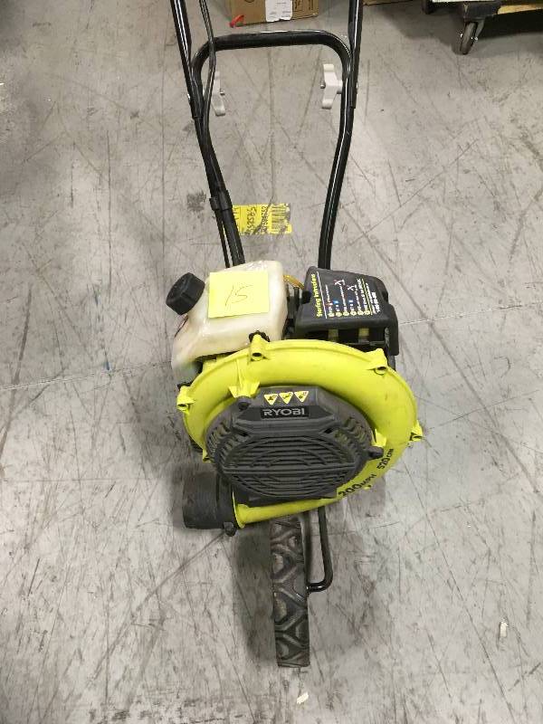 lot 15 image: RYOBI 200 MPH 520 CFM Gas Walk-Behind Blower USED in good cndition