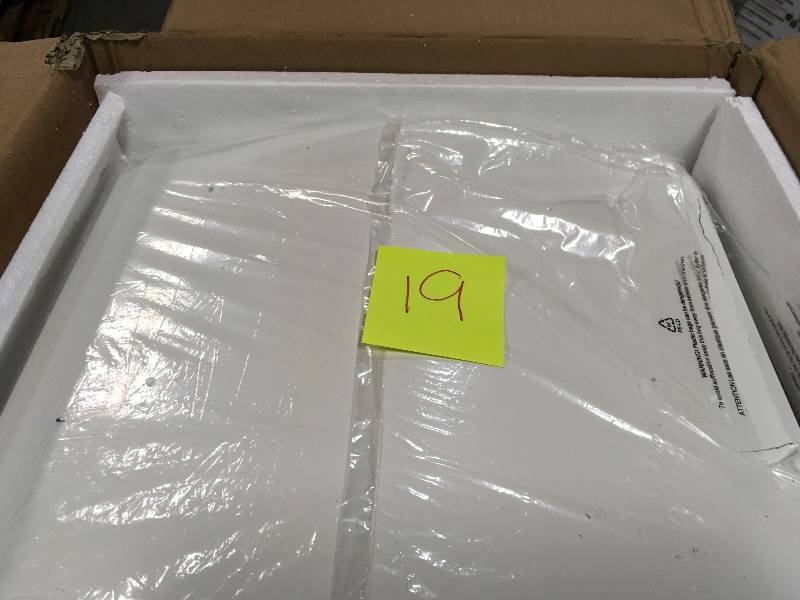 lot 19 image: Architectural Mailboxes Elephantrunk Parcel Drop Box in White PLEASE SEE PHOTO DAMAGE