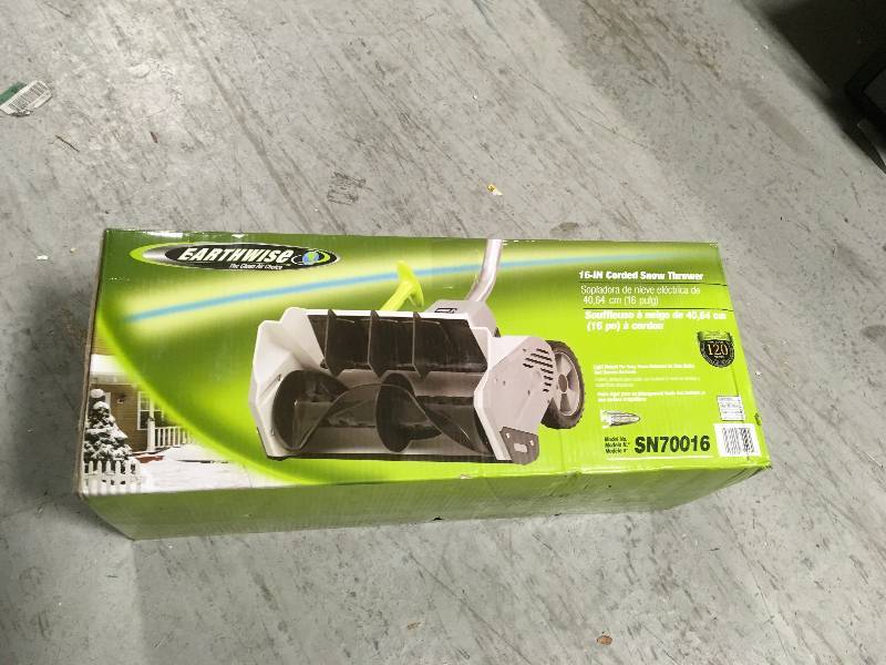 lot 48 image: Earthwise 16 in. 12 Amp Corded Electric Snow Shovel in very good condition