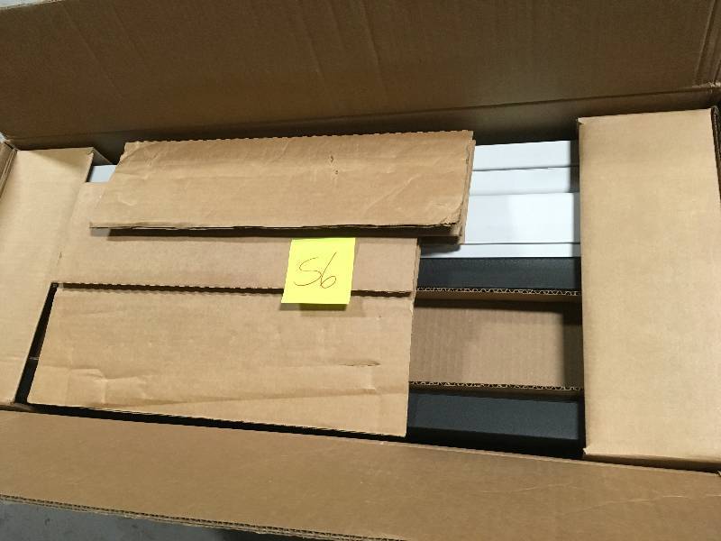 lot 56 image: HDX 36 in. H x 36 in. W x 18 in. D Plastic 2 Shelf Multi-Purpose Base Cabinet in Gray in very good condition