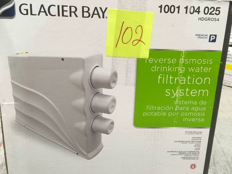 lot 102 image: Glacier Bay Premium Reverse Osmosis Drinking Water Filter Set (Fits HDGROS4 System) in very good condition