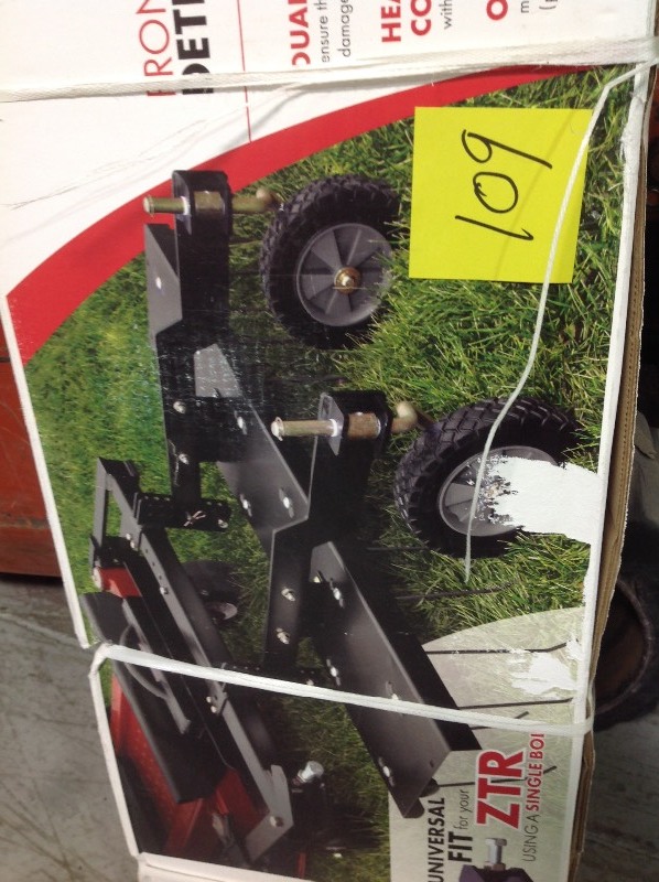 lot 109 image: Brinly-Hardy 48 in. Front Mount Dethatcher for ZTR Mowers in good conditions
