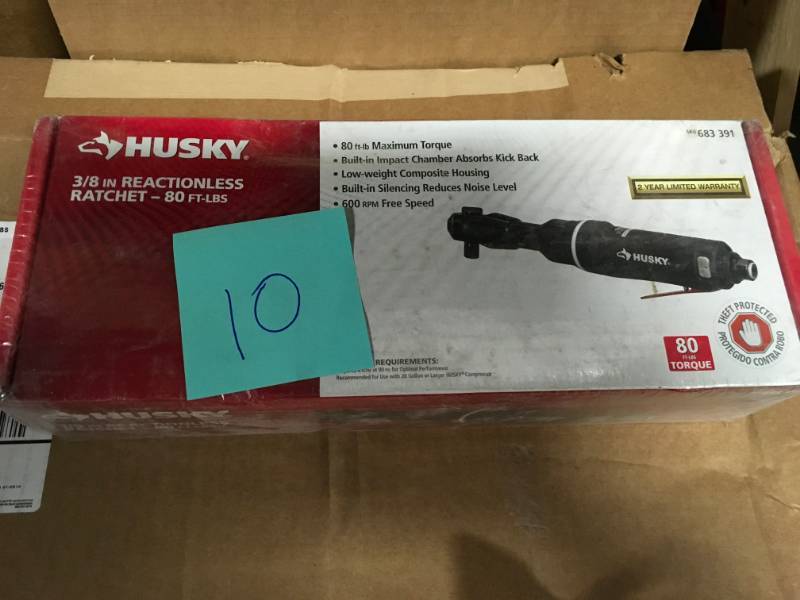 lot 10 image: Husky 683-391 38 Reactionless Ratchet 80 Ft-lbs not used
