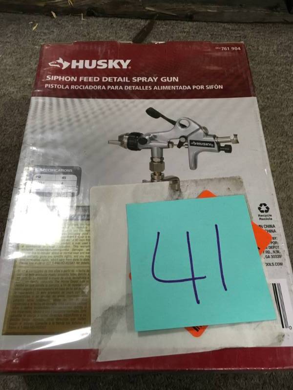 lot 41 image: Husky Siphon Feed Detail Spray Gun in very  good condition