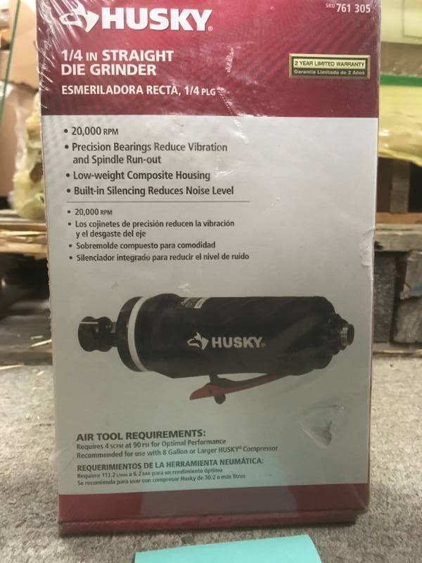 lot 50 image: HUSKY 761 305 14 STRIGHT DIE AIR GRINDER in very  good condition