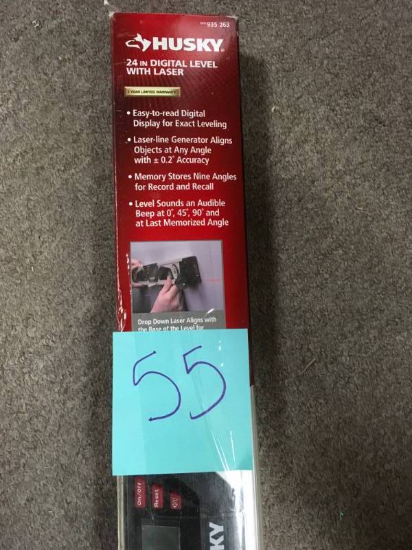 lot 55 image: Husky 24 in. Line Generator Digital Laser Level in very  good condition