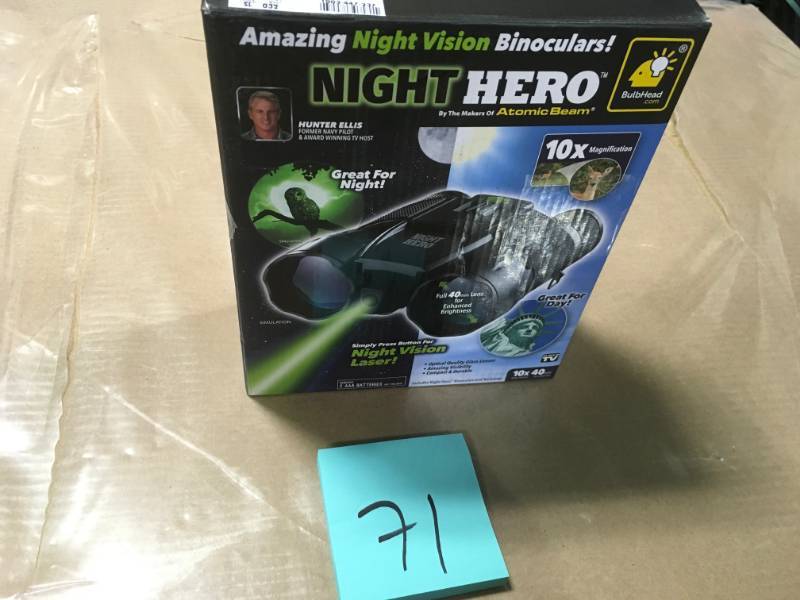 lot 71 image: Night Vision 10x Binoculars in very  good condition