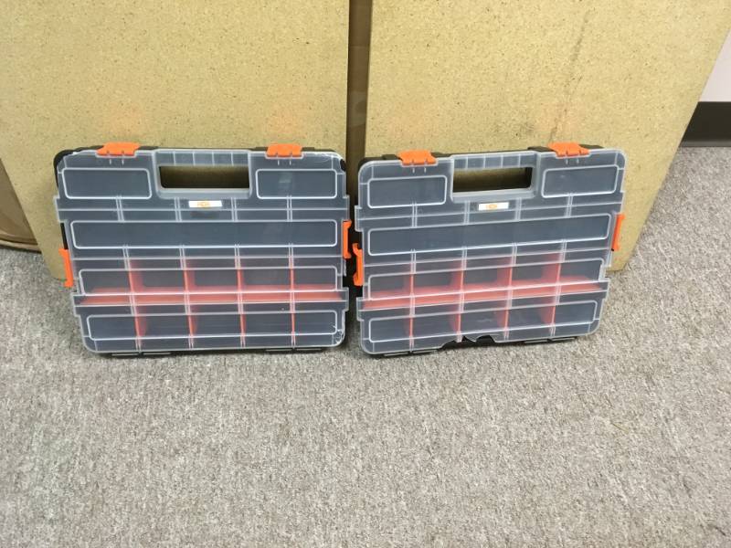 lot 72 image: HDX STORAGE CASE QTY 2 SEE PHOTO BROKEN DAMAGE