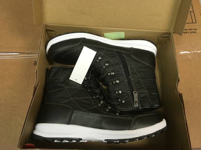 lot 82 image: Weatherproof Womens Katie Memory Foam Winter Sneaker Boot Black Size 10 not used